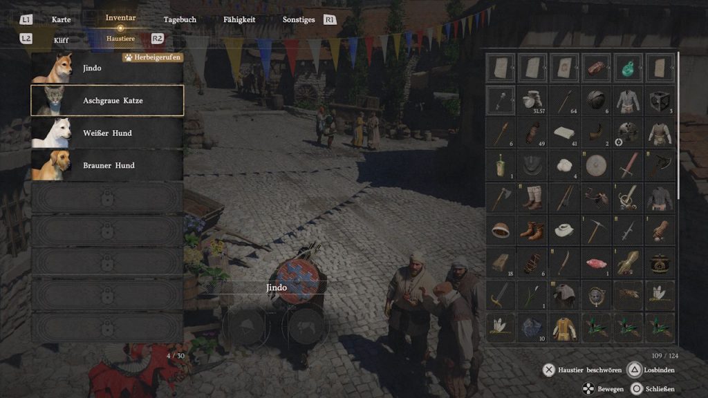 Crimson Desert pet menu