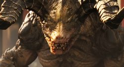 A mighty super mutant from Fallout tears apart deathclaws like toys, is fused with his power armor