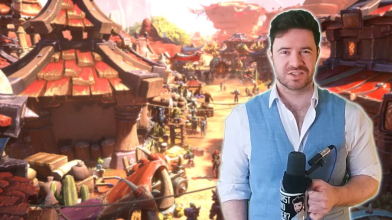 Josh Strife Hayes vor WoW-Hintergrund Collage