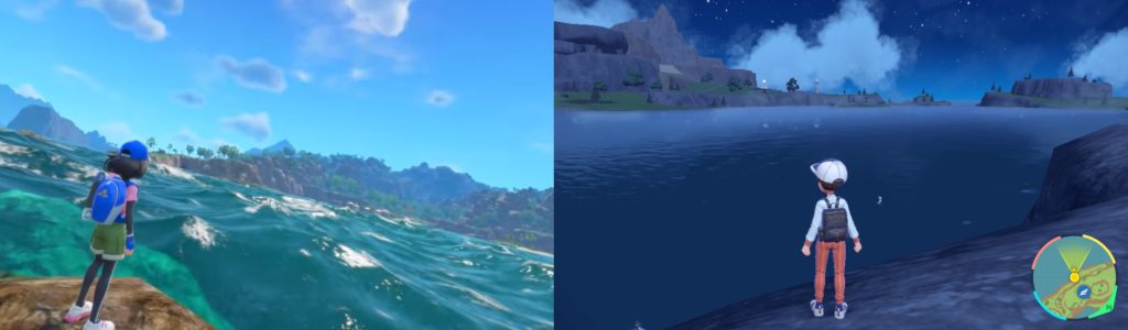 Karmesin und Wind und Welle Wasser Vergleich