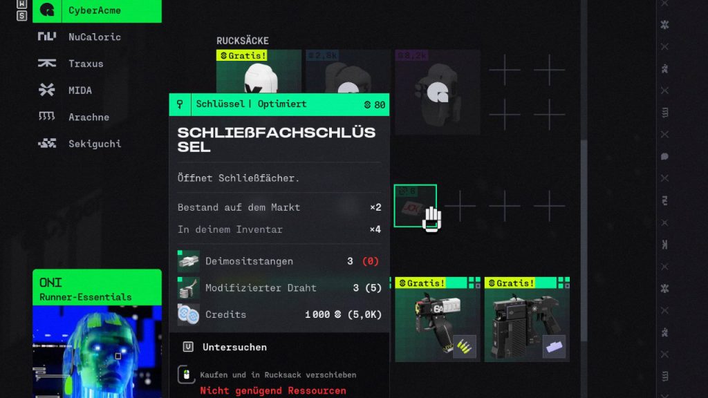 Marathon locker key purchase at cyberacme screenshot