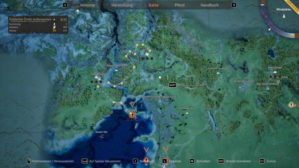 The Legend of Khiimori Map Route