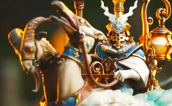 Warhammer age of sigmar rieter auf zweiköäpigem mount mini titel
