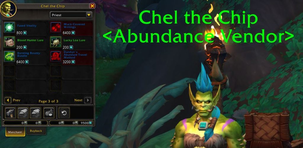 WoW Abundance Vendor