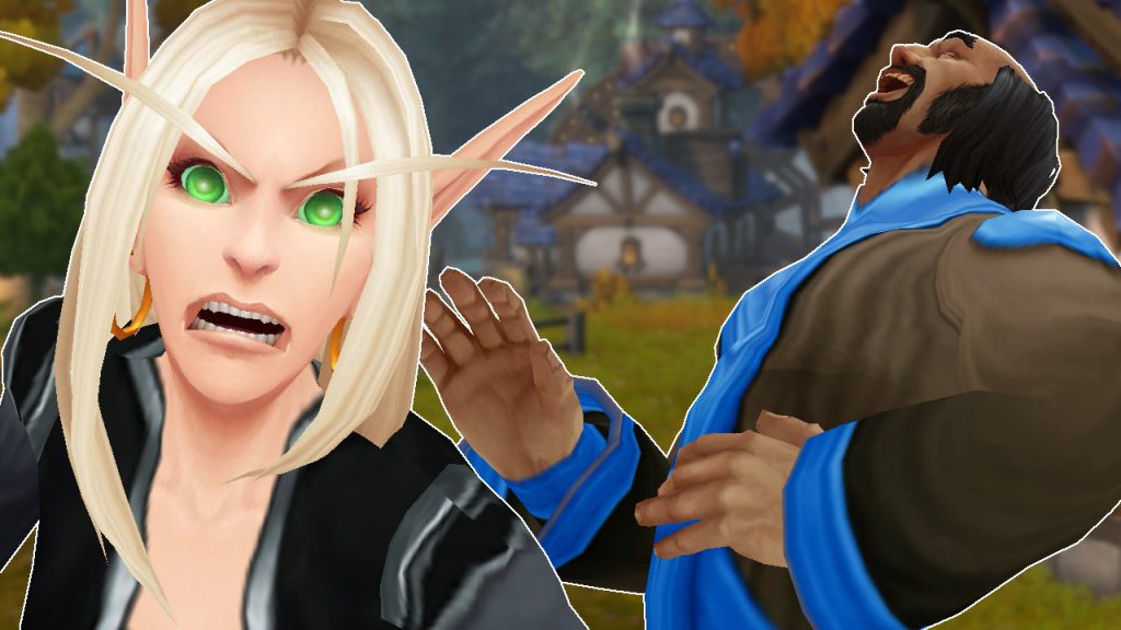 WoW Angry Blood Elf Game Master Laugh titel title 1280x720
