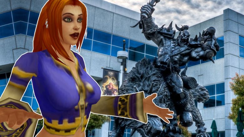 WoW Human Orc Statue at Blizzard titel title 1280x720