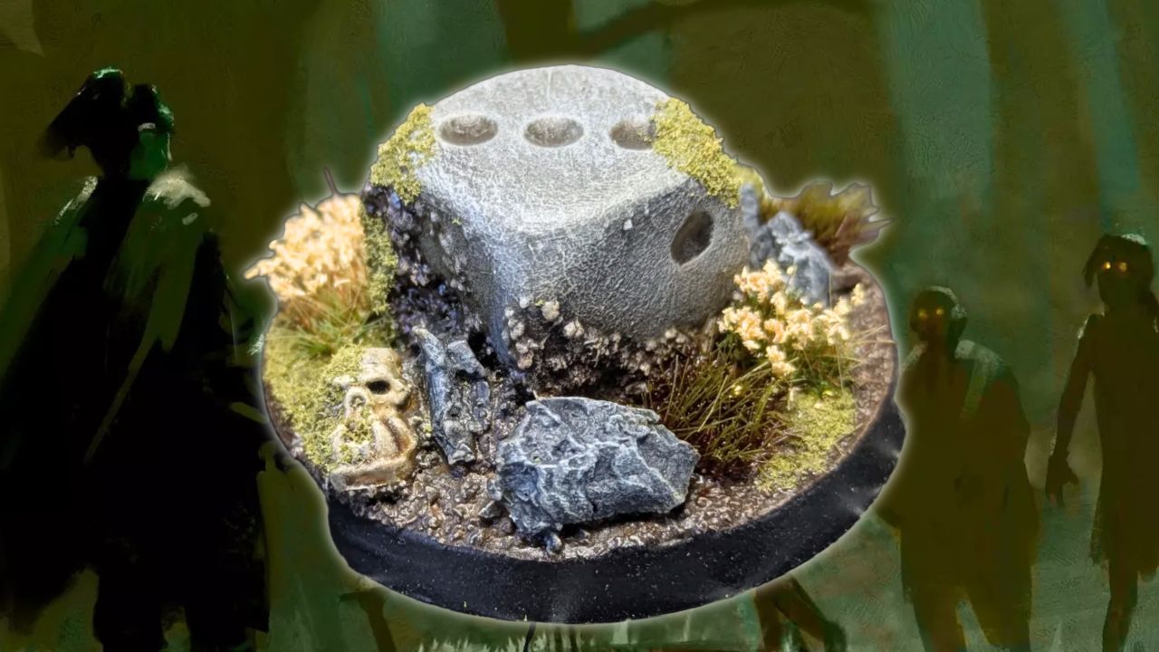 Artist transforms his old dice into monuments for eternity, sending them into honorable retirement after D&D