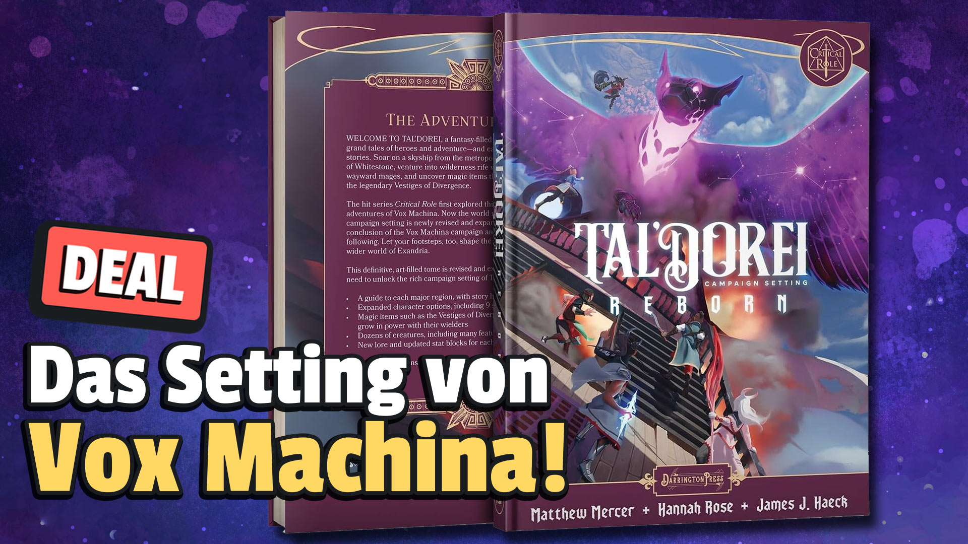 Besser als das Standard-D&D? Schnappt euch das Critical Role-Meisterwerk Tal’Dorei Reborn günstig bei Amazon