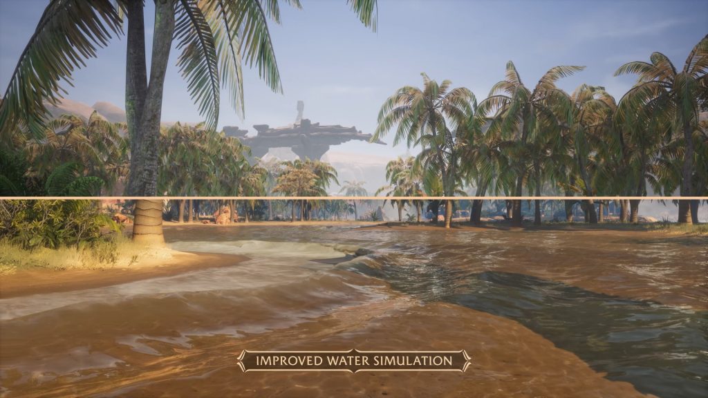 Image shows a comparison between water in old and new engine