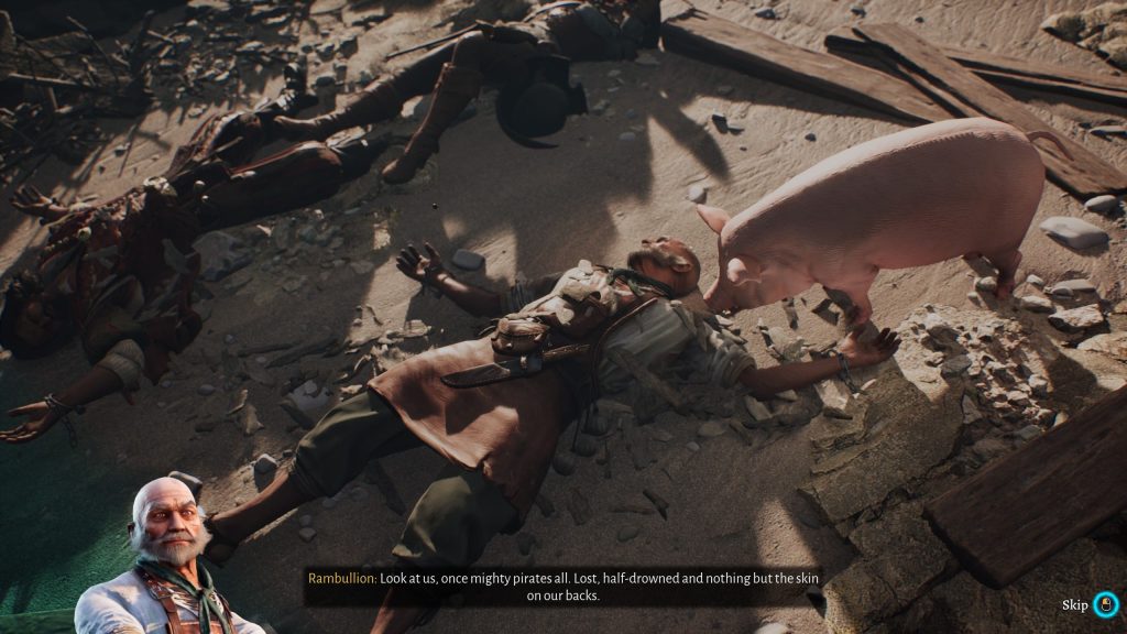 Corsair Cove Screenshot Cinematic Schwein