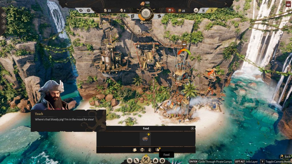 Corsair Cove Screenshot Gameplay Bauen am Hang