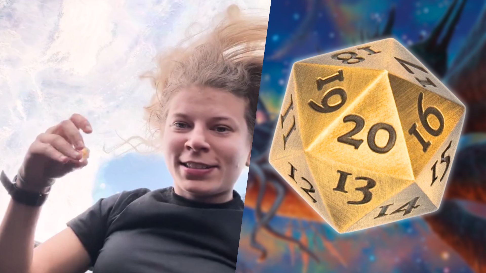 „Wir haben D&D im Weltraum vor GTA 6” – deutsche Astronautin zeigt, wie man in Schwerelosigkeit einen W20 wirft