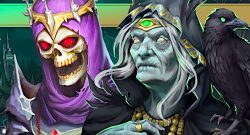 Heroes of Might and Magic Olden Era Hexe und Skeletor Titel