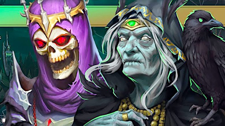 Heroes of Might and Magic Olden Era Hexe und Skeletor Titel