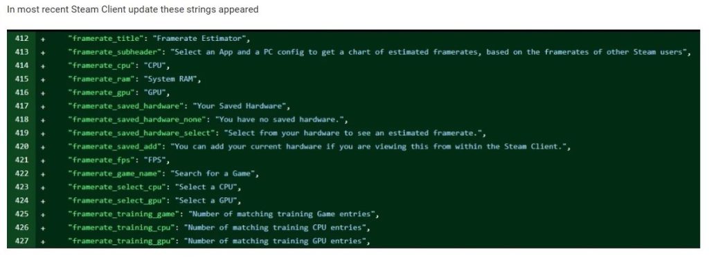 Steam Framerate Estimator