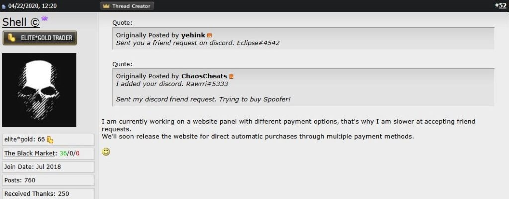 screenshot mooda auf cheating-website