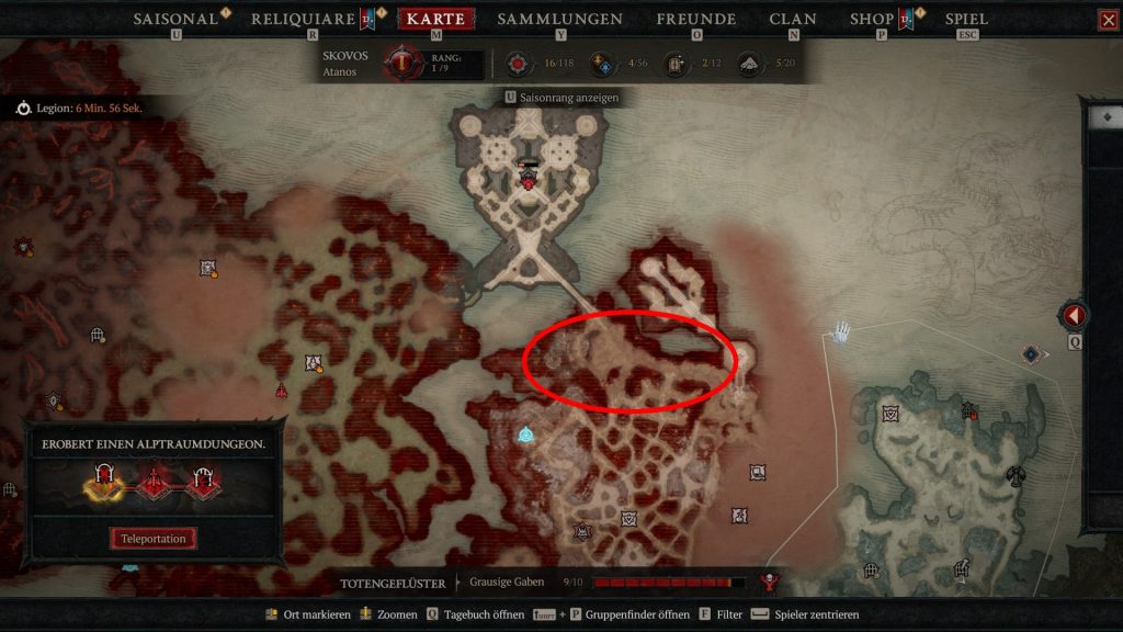 Diablo 4 Kuhlevel finden verderbte Amazonen in Skovos Fundort Screenshot