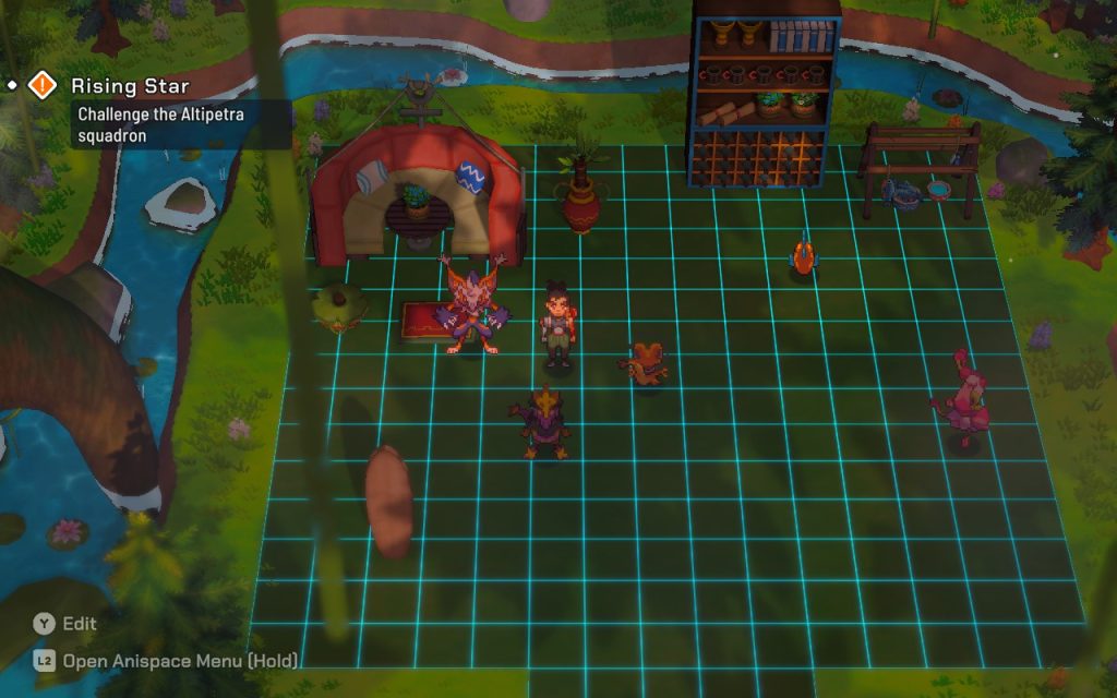A base in Anispace that can be set up and serves as a box.