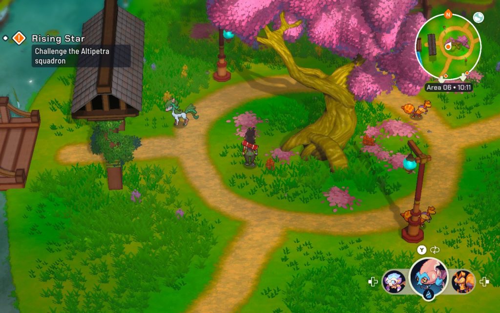 A pink tree with a horse-like Animon.