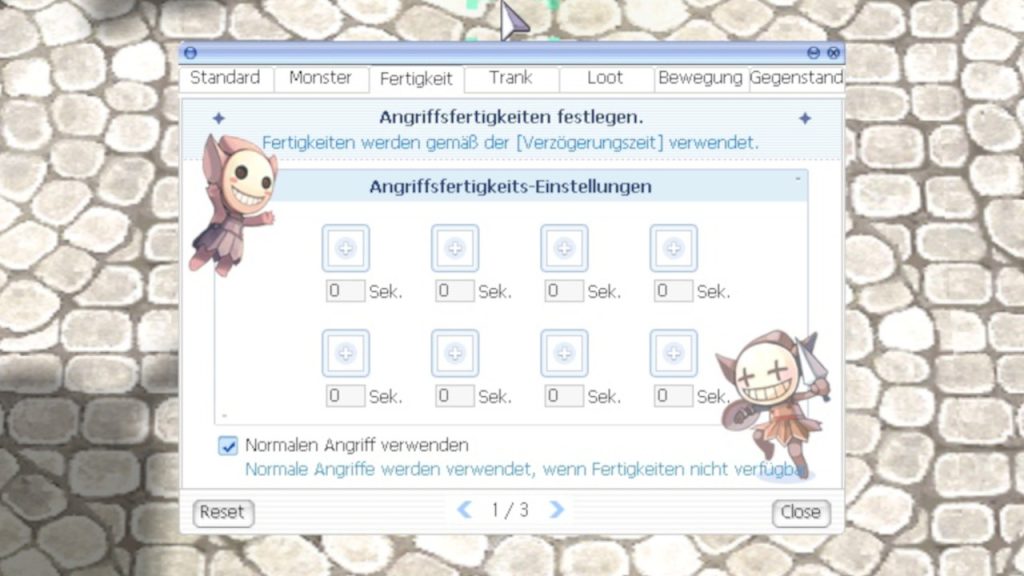 Raganrok Online Auto Jagd Fenster 2
