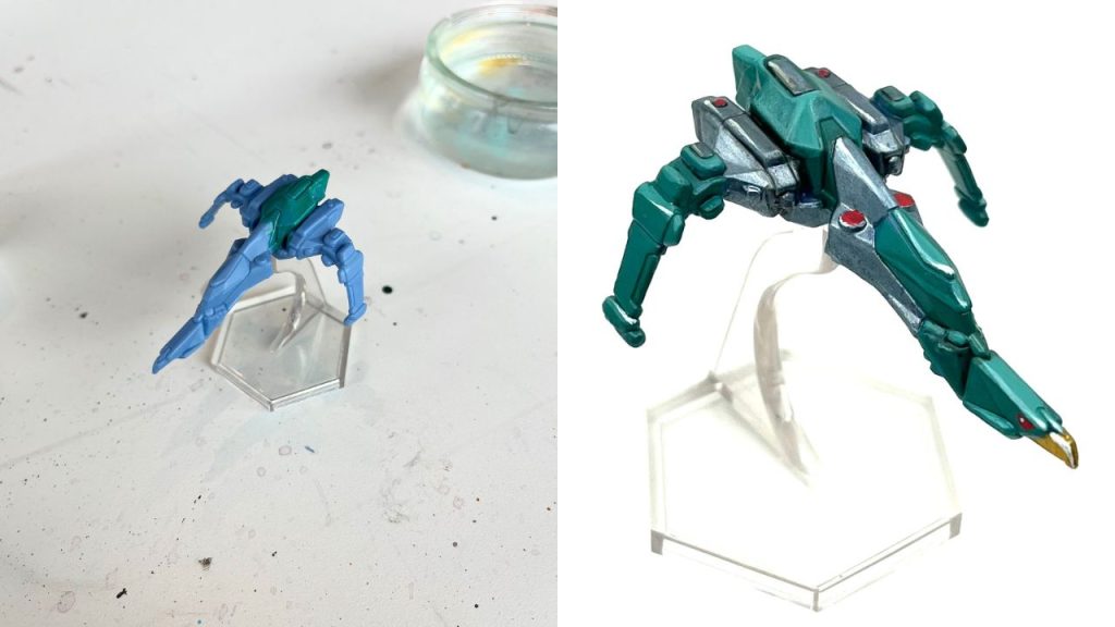 Before and after miniature