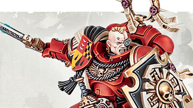 Warhammer 40k Blood Angels Captain Armageddon box titel