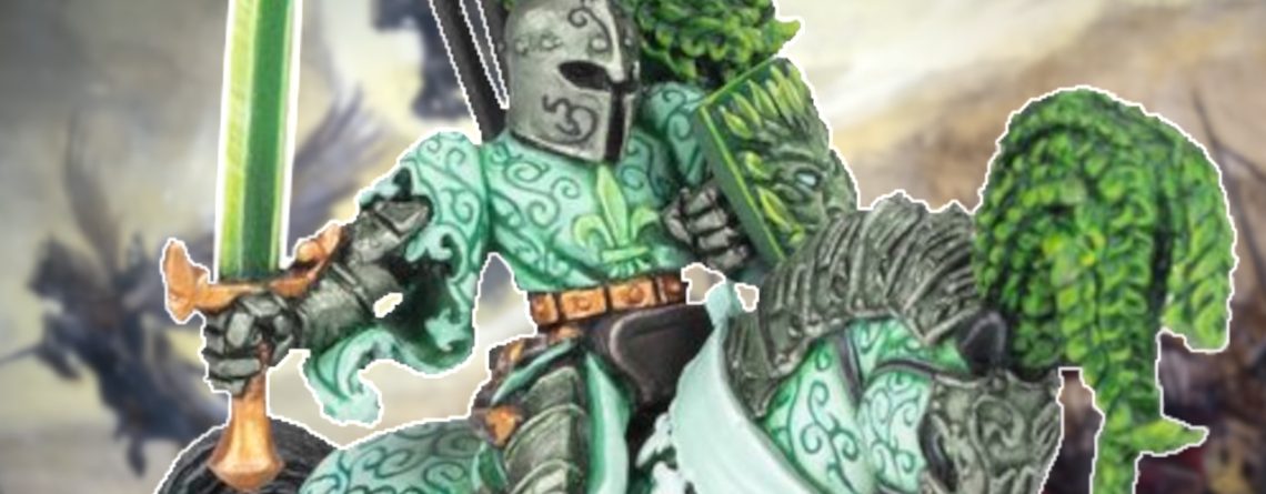 Spieler steckt ein Warhammer-Mini aus Metall „zum Trocknen“ 