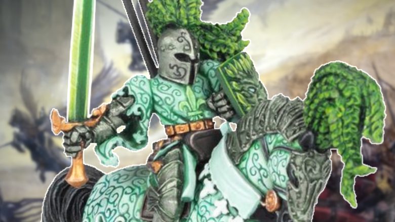 Warhammer The Old World Bretonia grüner Ritter Mini Titel