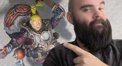 Warhammer benedict zeigt auf seine erste Miniatur Titel