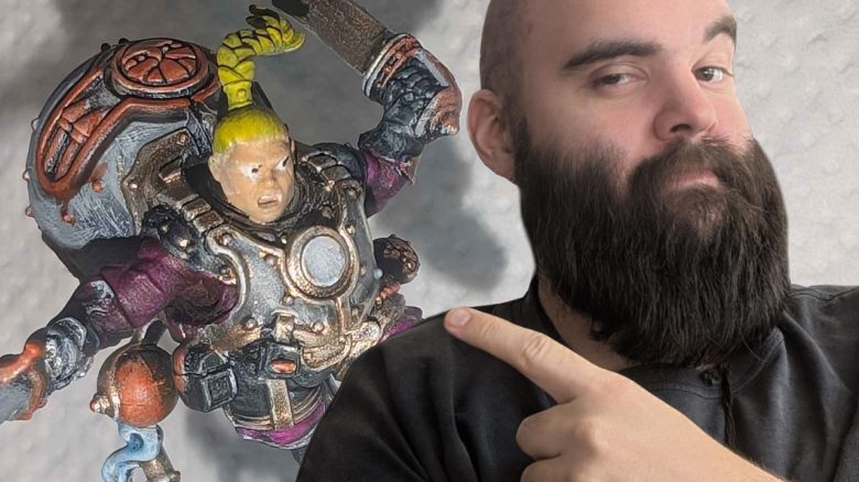 Warhammer benedict zeigt auf seine erste Miniatur Titel