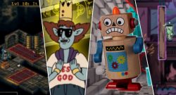 4 Menschen gemachte Spiele Collage