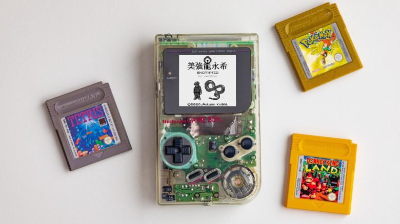 Collage Encryptid auf einem GameBoy