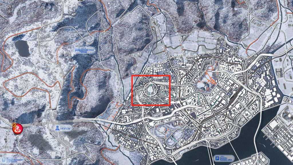 Forza Horizon 6 Map Baseball-Stadion Location in Tokyo Winter Season