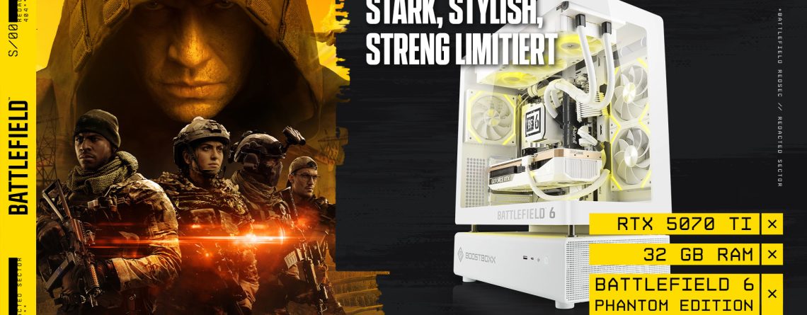 Traum-PC für Battlefield-Fans: RTX 5070 Ti, Ryzen 7 9800X3D, Vollversion und exklusive Battlefield-Gravur