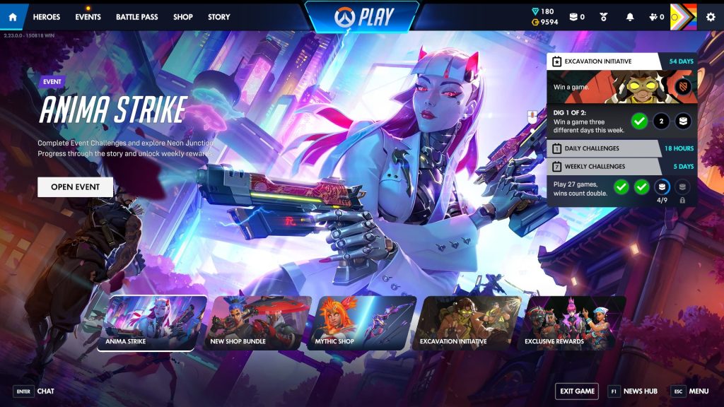Overwatch Main Menu Events