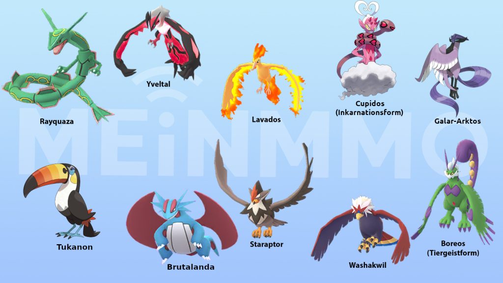 Pokemon GO beste Angreifer vom Typ Flug