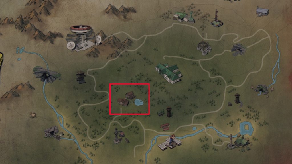 Fallout 76 Map Verbrannte Bücher Brown House