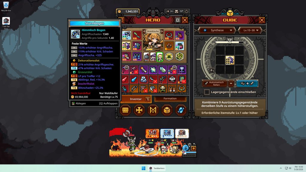 Task Bar Hero Screenshot