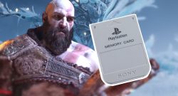 Titelbild God of War Kratos und Speicherkarte