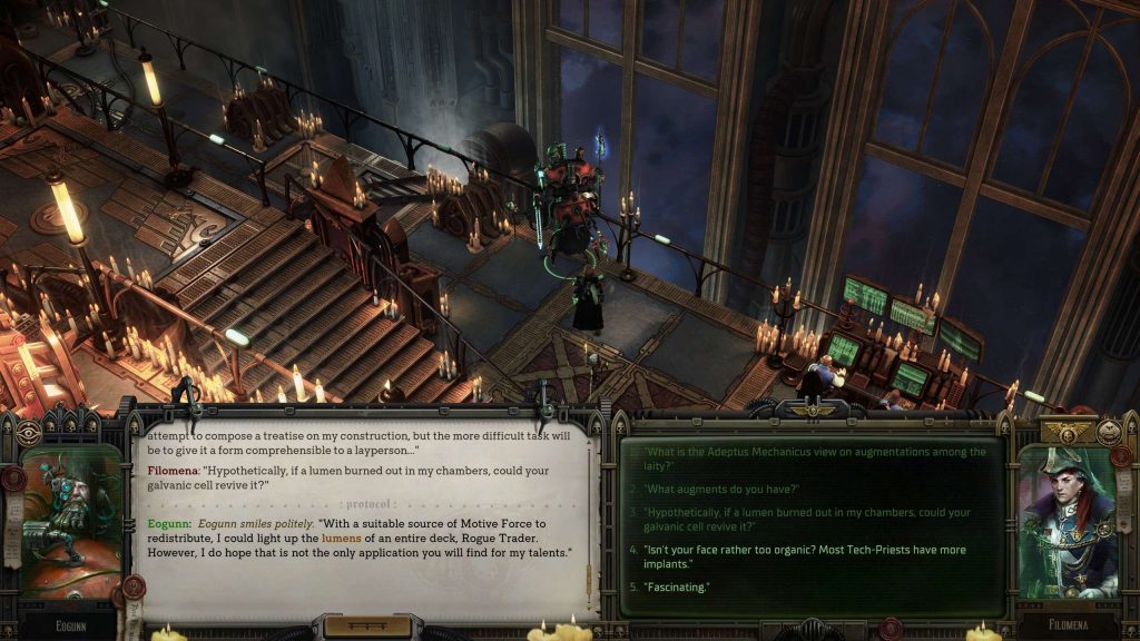 Warhammer 40k rogue trader museion dlc eogunn glühbirne