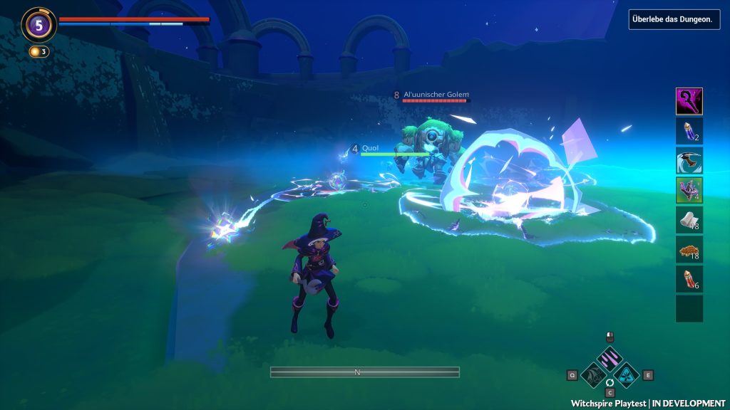 Witchspire Boss Fight Golem