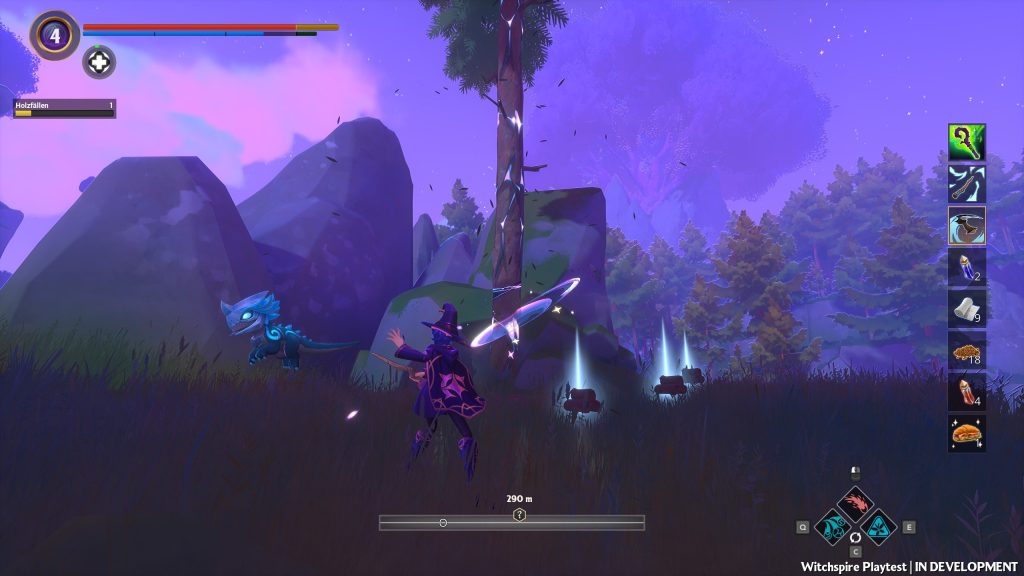 Witchspire Chopping Wood