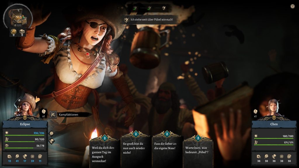 Corsair Cove Screenshot Gameplay Beleidigungs Duell