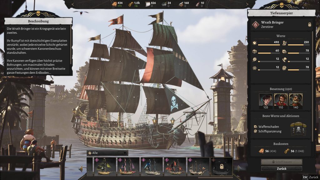 Corsair Cove Screenshot Gameplay Wrath Bringer Schiff