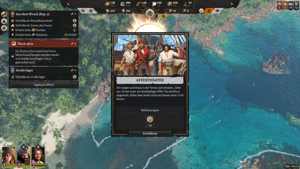 Corsair Cove Screenshot Gameplay Three-Headed Monkey
