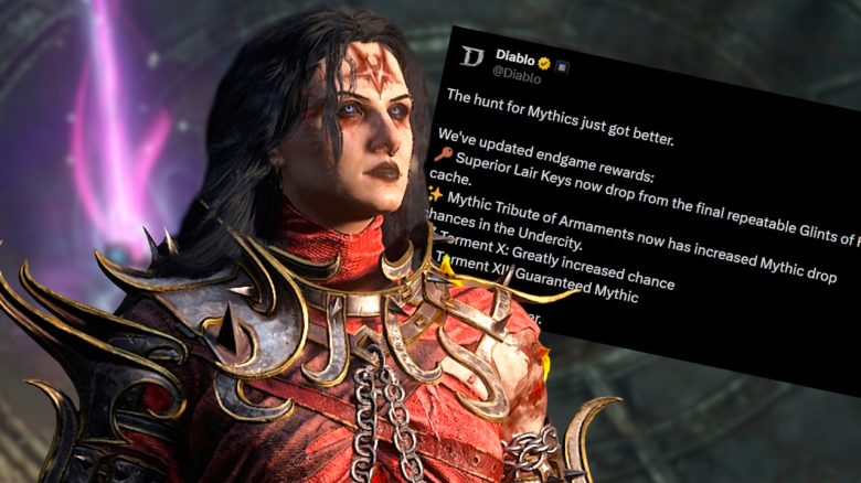 Diablo 4 Hotffix verbessert mythics in Season 14 titel