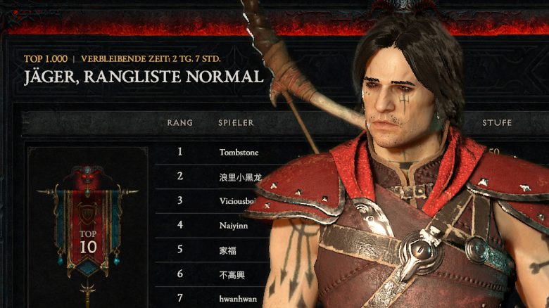 Diablo 4 Leaderbaord titel Rogue Season 14