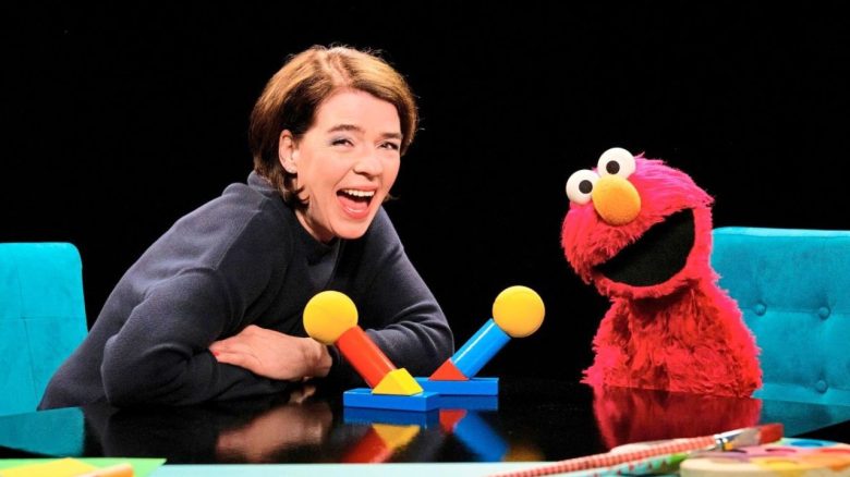 Susanne Daubner und Elmo