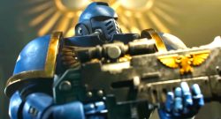 Warhammer 40k ultramarine mit bolter space marine titel