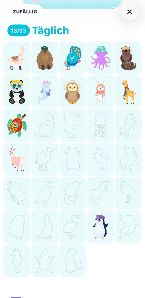 Waterllama Figurenauswahl